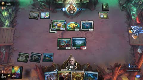 Watch MTG Arena Video Replay - Simic Midrange by utku VS Bant Aggro by fernie - Standard Ranked