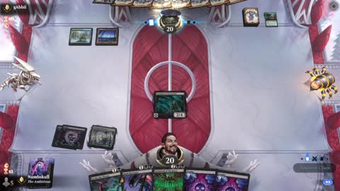 Watch MTG Arena Video Replay - Mono Black Midrange by Numbskull VS Sultai Midrange by gAbbii - Standard Traditional Ranked