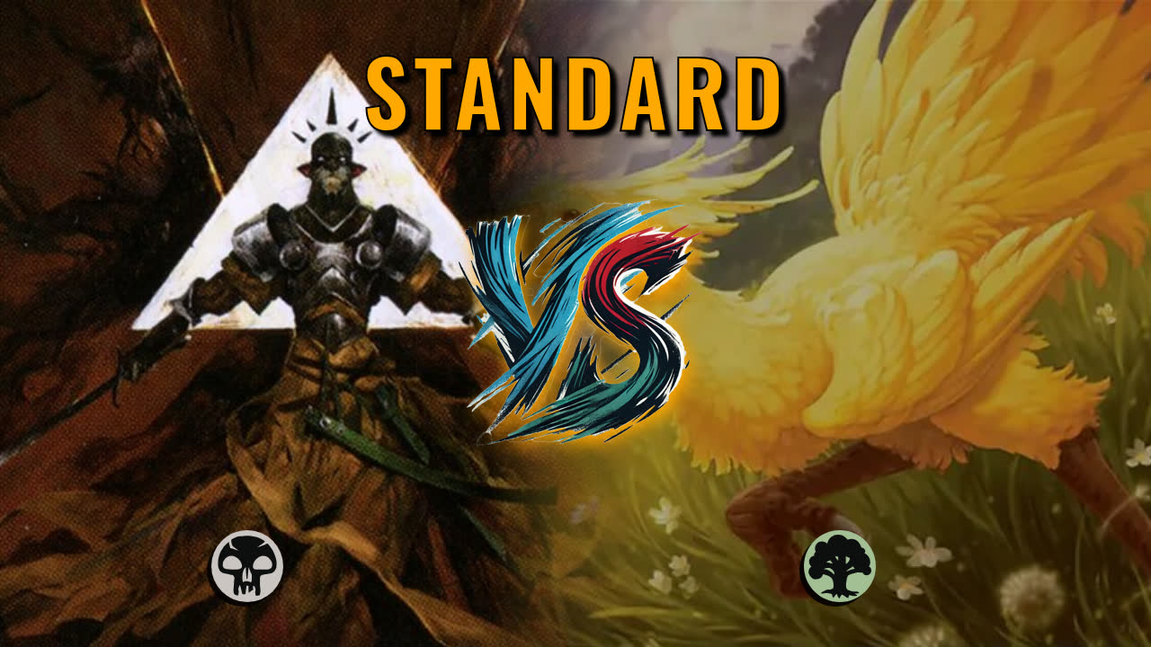 Watch MTG Arena Standard Video - Mono Black Midrange by Numbskull VS Mono Green Midrange by kartana - fe0a27