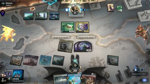 Watch MTG Arena Video Replay - UBRG Midrange by saitama VS UBRG Midrange by hitatyu - Premier Draft Ranked