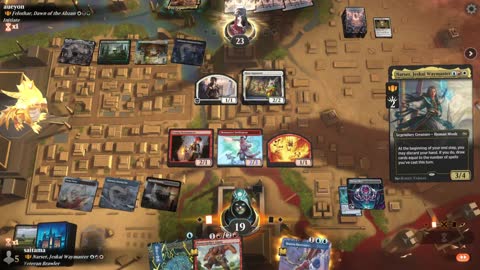 Watch MTG Arena Video Replay - Narset, Jeskai Waymaster by saitama VS Felothar, Dawn of the Abzan by aueyon - MWM Brawl Builder