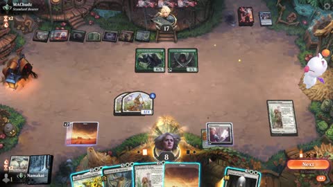 Watch MTG Arena Video Replay - Mono White Midrange by Namakai VS Temur Control by MAChudz - Traditional Standard Ranked
