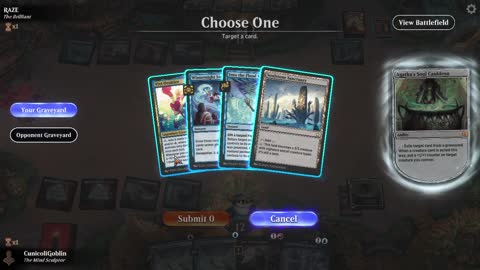 Watch MTG Arena Video Replay - Izzet Midrange by CunicoliGoblin VS Izzet Midrange by RAZE - Standard Play