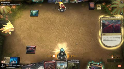 Watch MTG Arena Video Replay - Rowan, Scion of War by saitama VS Kotis, the Fangkeeper by AllyourBace - Historic Brawl