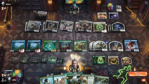 Watch MTG Arena Video Replay - Simic Midrange by utku VS Mono White Aggro by dusty - Standard Ranked