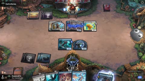 Watch MTG Arena Video Replay - Dimir Midrange by DamienF16 VS Orzhov Midrange by FatCerberus - Premier Draft