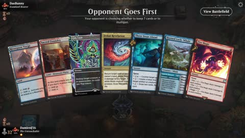 Watch MTG Arena Video Replay - Jeskai Control by DamienF16 VS Mono Black Aggro by DasBunny - Traditional Standard Ranked
