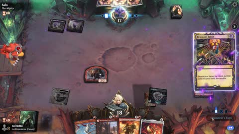 Watch MTG Arena Video Replay - Mono Red Midrange by saitama VS Mono Black Midrange by Salo - Timeless Play