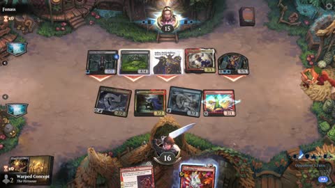 Watch MTG Arena Video Replay - Jeskai Midrange by Warped Concept VS WUBR Midrange by Fonass - Quick Draft Emblem