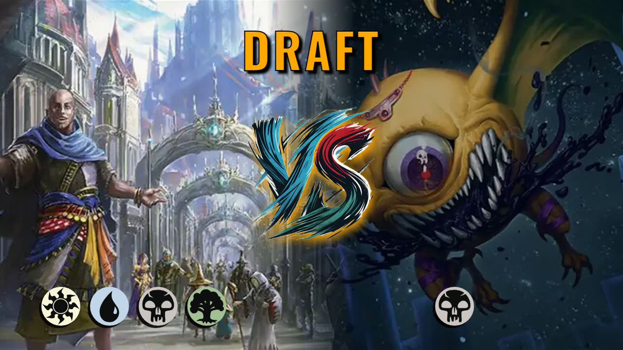 Watch MTG Arena Draft Video - WUBG Midrange by saitama VS Mono Black Midrange by Moonseeker - 5cd0fc