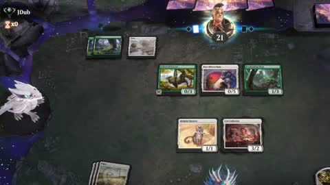 Watch MTG Arena Video Replay - Mono White Aggro by Khat VS Selesnya Aggro by JDub - Explorer Ranked