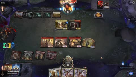 Watch MTG Arena Video Replay - Rakdos Aggro by CunicoliGoblin VS Mardu Midrange by Simia - Traditional Historic Play