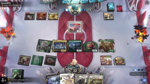 Watch MTG Arena Video Replay - Slimefoot and Squee by saitama VS Ajani, Nacatl Pariah by GonzaMTG - Historic Brawl