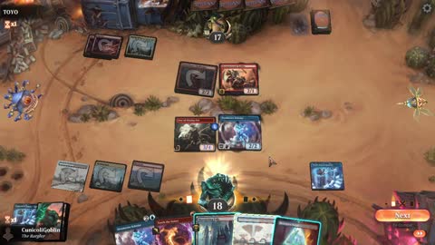 Watch MTG Arena Video Replay - Temur Cauldron by CunicoliGoblin VS Boros Aggro by TOYO - Standard Play