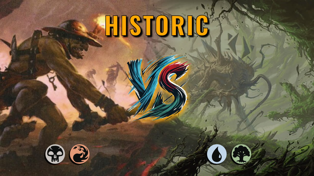 Watch MTG Arena Historic Video - Rakdos Aggro by CunicoliGoblin VS Simic Midrange by Gormengash - 619562