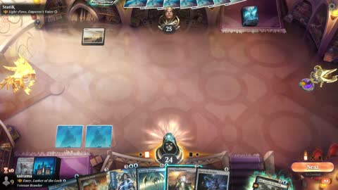 Watch MTG Arena Video Replay - Emry, Lurker of the Loch by saitama VS Light-Paws, Emperor's Voice by StatiK - Historic Brawl
