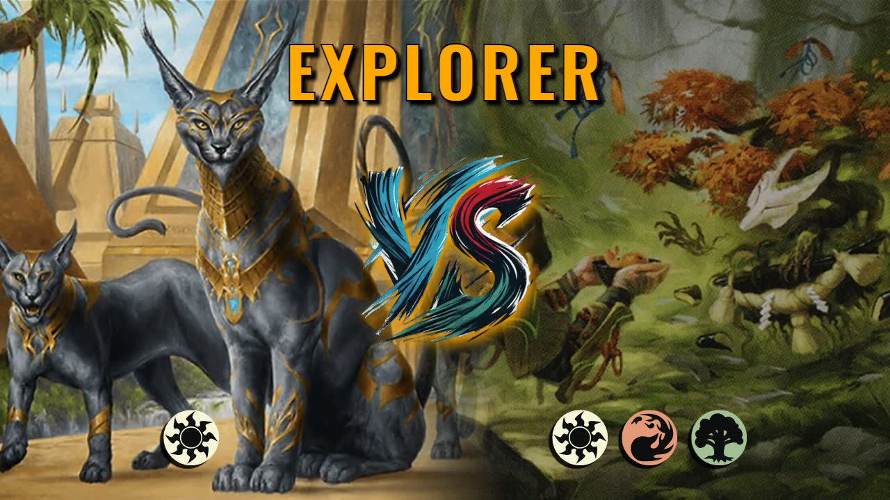 Watch MTG Arena Explorer Video - Mono White Aggro by Khat VS Naya Midrange by Knightest - faf150