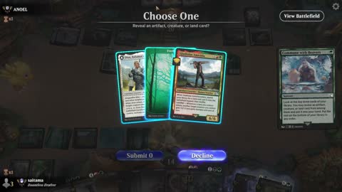 Watch MTG Arena Video Replay - 5 Color Midrange by saitama VS Selesnya Midrange by ANOEL - Premier Draft