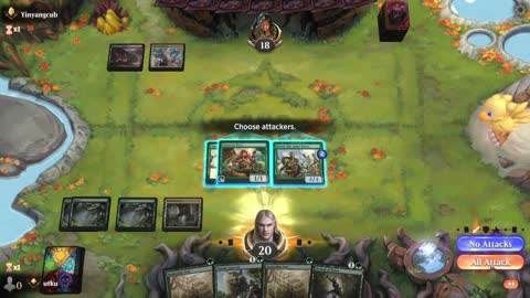 Watch MTG Arena Video Replay - Mono Green Aggro by utku VS 5 Color Midrange by Yinyangcub - Standard Ranked