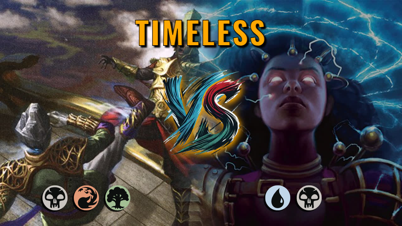 Watch MTG Arena Timeless Video - Jund Midrange by saitama VS Dimir Midrange by MR MAN - 724d23