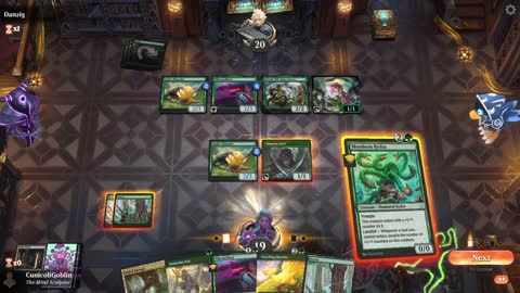Watch MTG Arena Video Replay - Mono Green Aggro by CunicoliGoblin VS Mono Green Midrange by Danzig - Standard Play