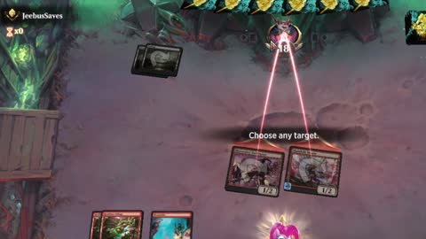 Watch MTG Arena Video Replay - Mono Red Aggro by GBThundaII VS Mono Black Aggro by JeebusSaves - Standard Ranked
