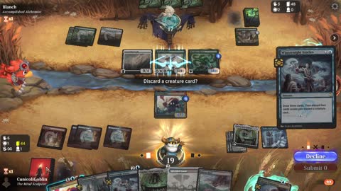 Watch MTG Arena Video Replay - Izzet Midrange by CunicoliGoblin VS Selesnya Midrange by Blanch - Standard Event