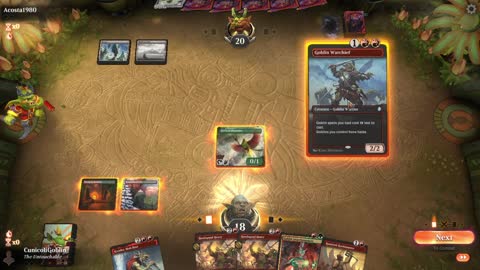 Watch MTG Arena Video Replay - Gruul Aggro by CunicoliGoblin VS 5 Color Control by Acosta1980 - Traditional Historic Play