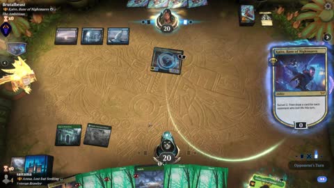 Watch MTG Arena Video Replay - Azusa, Lost but Seeking by saitama VS Kaito, Bane of Nightmares by Brutalbeast - Historic Brawl