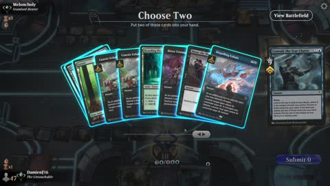 Watch MTG Arena Video Replay - Sultai Control by DamienF16 VS Bant Control by Meloncholy - Traditional Standard Ranked