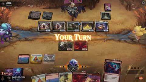 Watch MTG Arena Video Replay - Boros Aggro by CunicoliGoblin VS Mono White Midrange by SABER - Standard Play