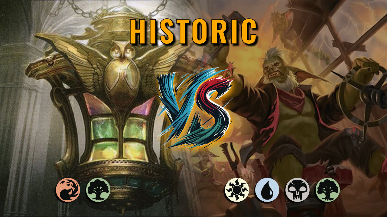 Watch MTG Arena Historic Video - Gruul Aggro by CunicoliGoblin VS WUBG Midrange by ParticleTheories - 8a9699