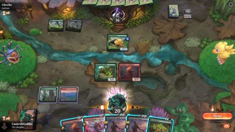 Watch MTG Arena Video Replay - Gruul Aggro by CunicoliGoblin VS Mono Green Aggro by Cheche - Standard Play