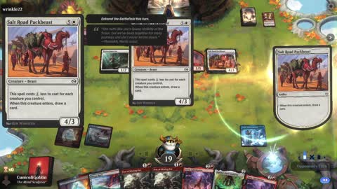 Watch MTG Arena Video Replay - Izzet Midrange by CunicoliGoblin VS Boros Aggro by wrinkle22 - Standard Event