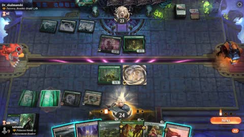 Watch MTG Arena Video Replay - Azusa, Lost but Seeking by saitama VS Tatyova, Benthic Druid by Dr_skalmanski - Historic Brawl