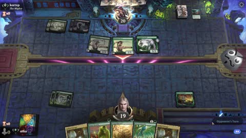 Watch MTG Arena Video Replay - Mono Green Aggro by utku VS Golgari Midrange by kortxp - Standard Ranked