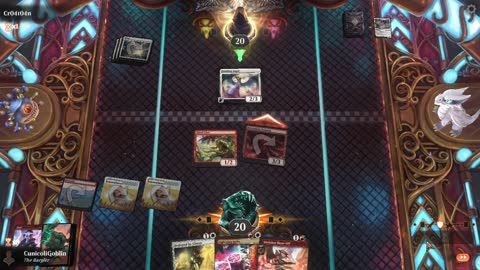 Watch MTG Arena Video Replay - Boros Aggro by CunicoliGoblin VS Mono White Aggro by Cr04t04n - Standard Play
