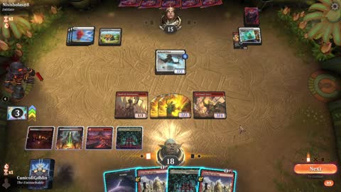 Watch MTG Arena Video Replay - Rakdos Aggro by CunicoliGoblin VS Mono White Aggro by Nixisbolas@8 - Traditional Historic Play