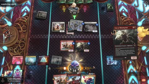 Watch MTG Arena Video Replay - Izzet Midrange by CunicoliGoblin VS Mono White Aggro by wandering youth - Standard Event