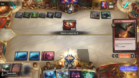 Watch MTG Arena Video Replay - Grixis Midrange by DamienF16 VS WUBG Midrange by kou - Chromatic Cube Draft