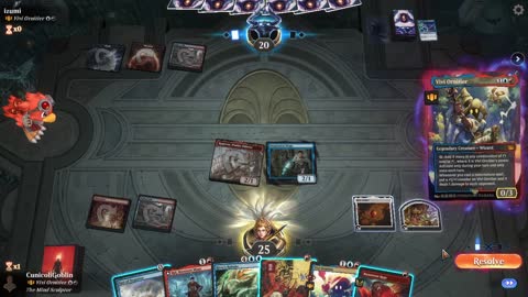 Watch MTG Arena Video Replay - Vivi Ornitier by CunicoliGoblin VS Vivi Ornitier by izumi - Historic Brawl