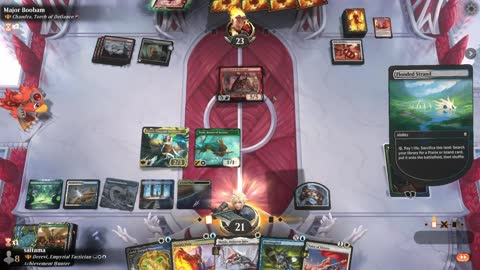 Watch MTG Arena Video Replay - Derevi, Empyrial Tactician by saitama VS Chandra, Torch of Defiance by Major Boobam - Historic Brawl