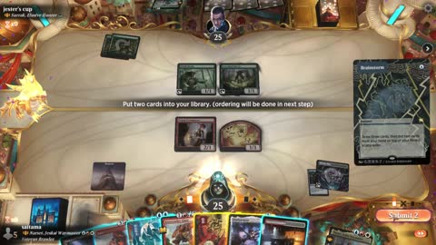 Watch MTG Arena Video Replay - Narset, Jeskai Waymaster by saitama VS Surrak, Elusive Hunter by jester's cup - MWM Brawl Builder