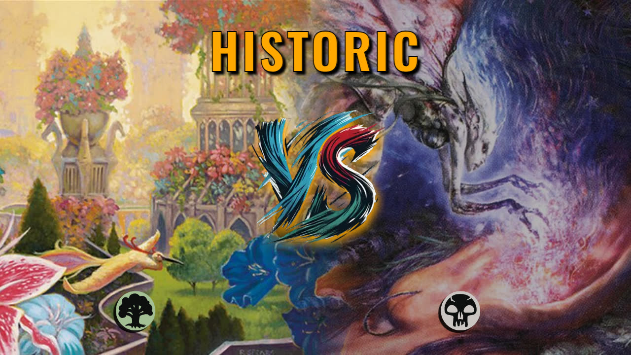 Watch MTG Arena Historic Video - Mono Green Aggro by HamHocks42 VS Mono Black Midrange by bmdavis1981 - 8e7205