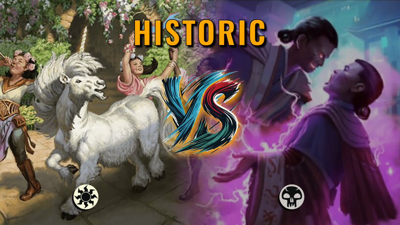 Watch MTG Arena Historic Video - Mono White Aggro by MTGBudgetBrew VS Mono Black Control by ジャック - 84d154
