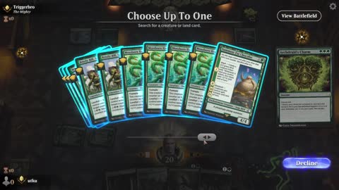 Watch MTG Arena Video Replay - Mono Green Aggro by utku VS Orzhov Aggro by Triggerbro - Standard Ranked