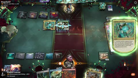 Watch MTG Arena Video Replay - Borborygmos and Fblthp by Warped Concept VS Zimone and Dina by Megashark7 - Historic Brawl