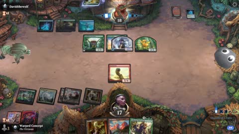 Watch MTG Arena Video Replay - Gruul Aggro by Warped Concept VS Simic Midrange by Davidthewolf - Premier Draft