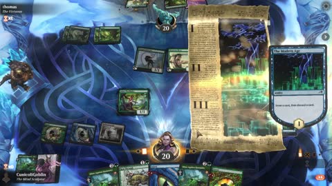Watch MTG Arena Video Replay - Simic Midrange by CunicoliGoblin VS Mono Green Aggro by thomas - MWM Historic Pauper
