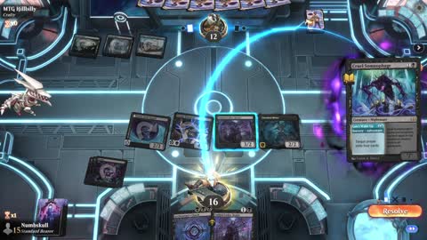 Watch MTG Arena Video Replay - Mono Black Aggro by Numbskull VS Dimir Midrange by MTG Hillbilly - Prerelease Standard Bo1 EOE